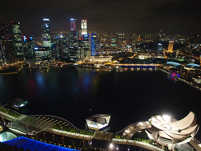 from the top op Marina Bay Sands